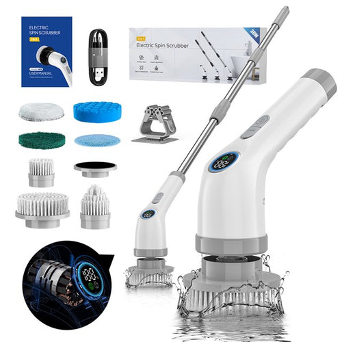 Electric Cleaning Brush Cordless Handheld Shower Scrubber Spin Cleaner Multifunctional Cleaner with 7PCS Heads Bathroom Kitchen