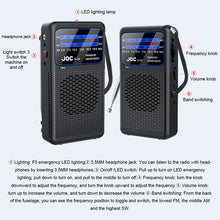 Load image into Gallery viewer, Portable AM/FM/SW Radio Battery Operated Radio with Earphone Jack Pocket Radio Small Radio for Outdoor Camping Emergency