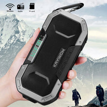 Load image into Gallery viewer, 10000mAh Outdoor Solar Radio with Speaker Solar/Hand Crank Charging with Flashlight SOS Alarm Headphone Jack for Outdoor Camping