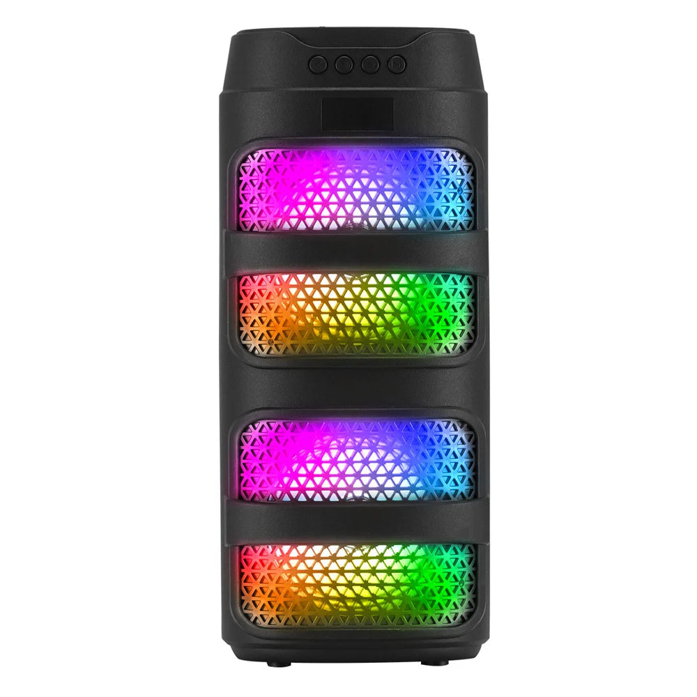 3000W Bluetooth Speaker Dual 4 inch Speaker Stereo Outdoor Portable Subwoofer 5.0 Wireless Speaker Led light Rechargeable