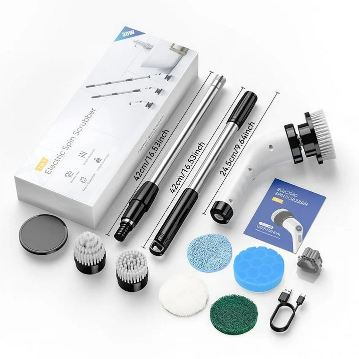 Electric Cleaning Brush Cordless Handheld Shower Scrubber Spin Cleaner Multifunctional Cleaner with 7PCS Heads Bathroom Kitchen