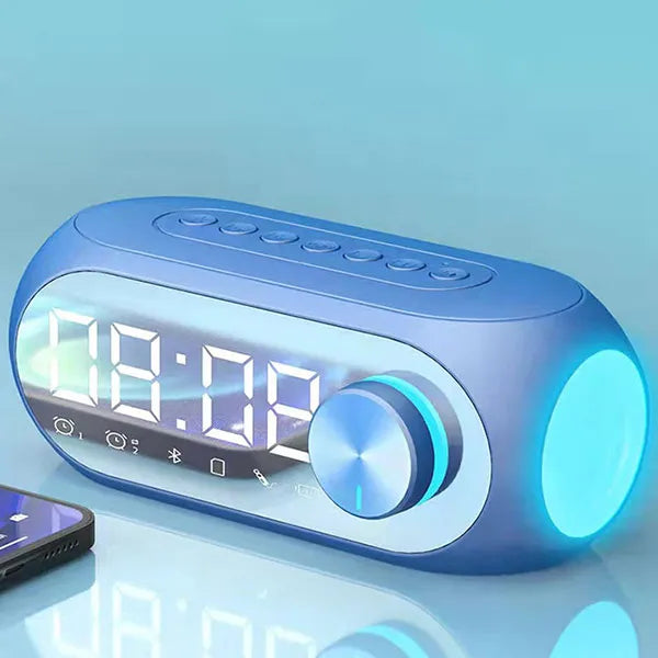 Wireless Bluetooth Speaker HD Led Display Multifunction Stereo Bass Speakers Alarm Clock FM Radio TF Card Aux Music Playback.
