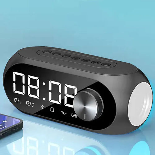 Wireless Bluetooth Speaker HD Led Display Multifunction Stereo Bass Speakers Alarm Clock FM Radio TF Card Aux Music Playback.